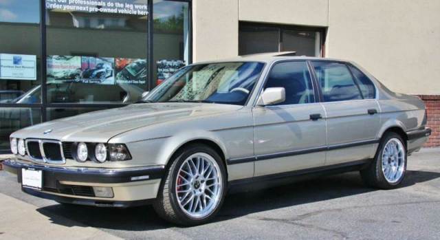 1990 Soft Gold BMW 7-Series Sedan