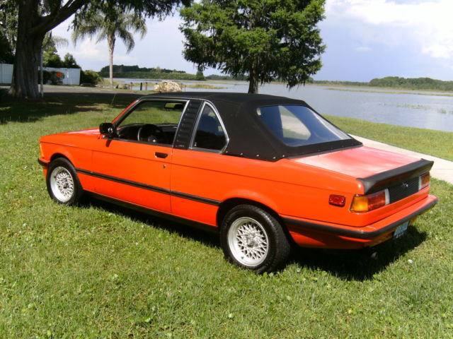 1982 Red BMW 3-Series Convertible