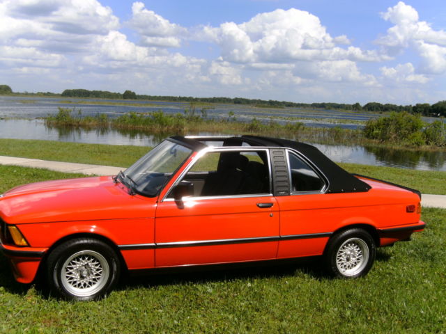 1982 Red BMW 3-Series Convertible