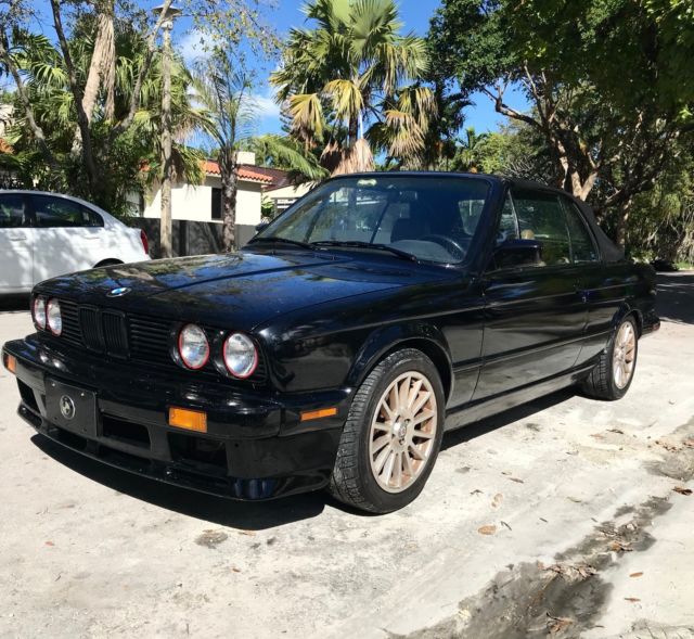 1987 Black BMW 3-Series Convertible