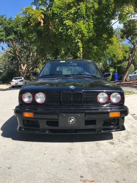 1987 Black BMW 3-Series Convertible