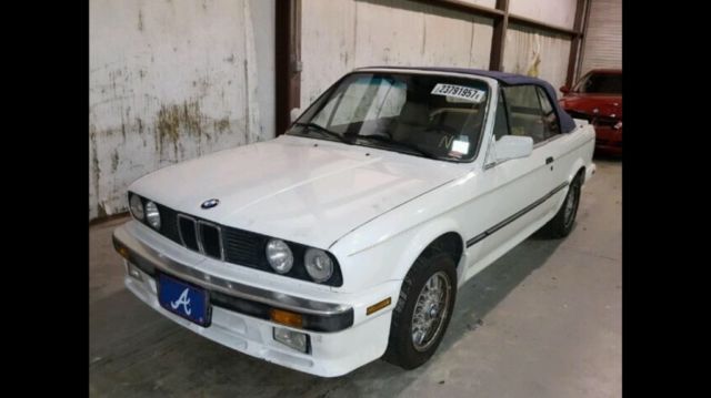 1988 White BMW 3-Series Convertible