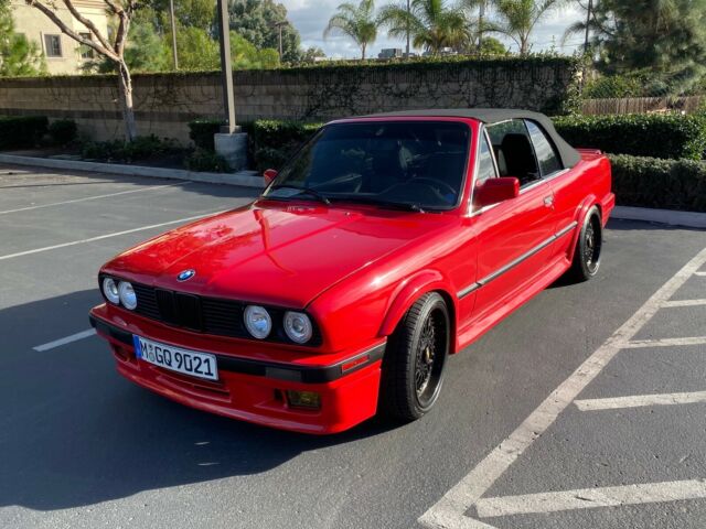 1988 Red BMW 3-Series Convertible