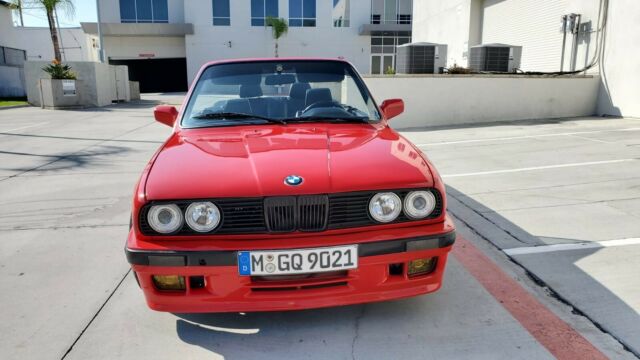 1988 Red BMW 3-Series Convertible
