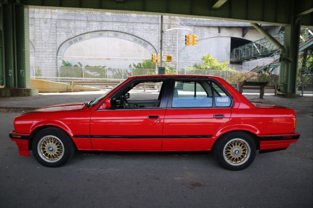 1990 red BMW 3-Series Sedan