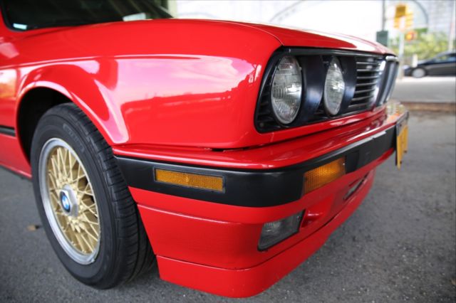 1990 red BMW 3-Series Sedan