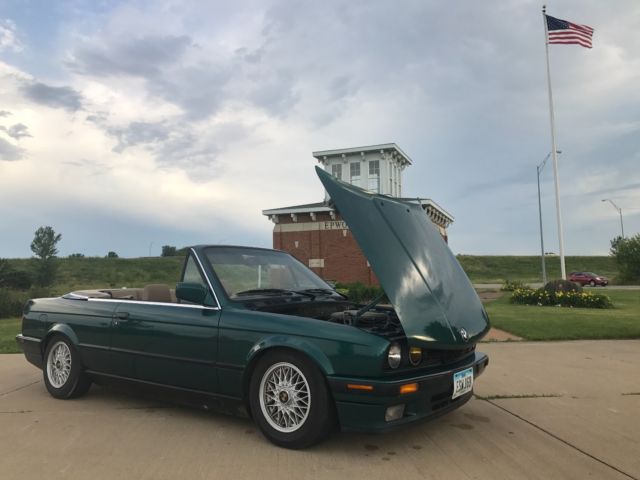 1991 Green BMW 3-Series Convertible
