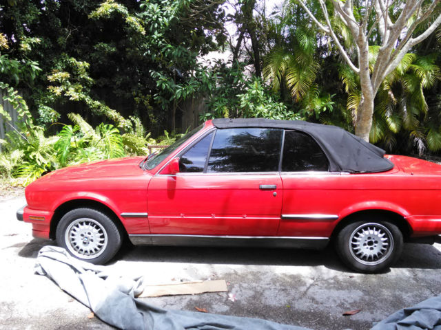 1990 Red BMW 3-Series Convertible