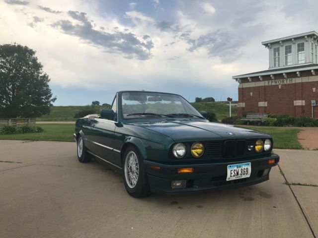 1991 Green BMW 3-Series Convertible