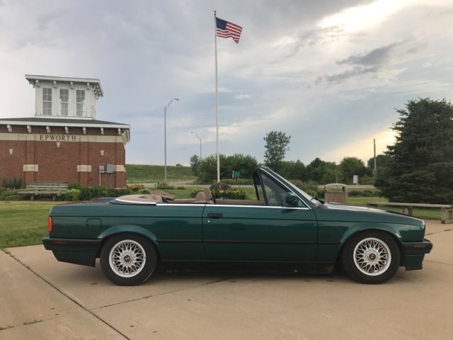 1991 Green BMW 3-Series Convertible