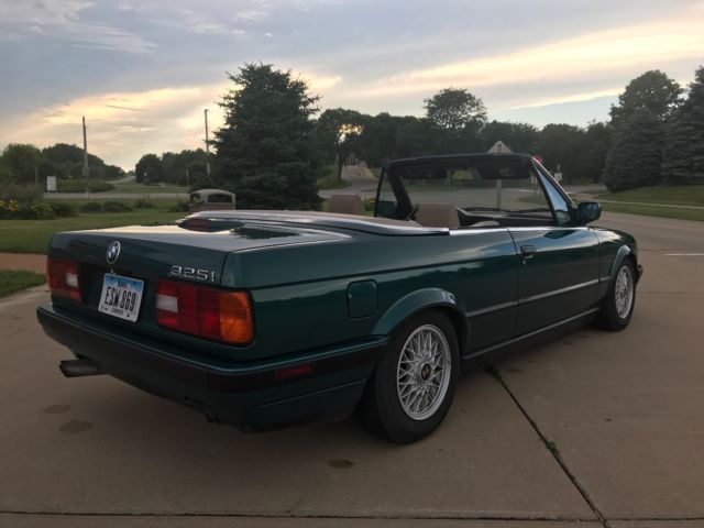 1991 Green BMW 3-Series Convertible