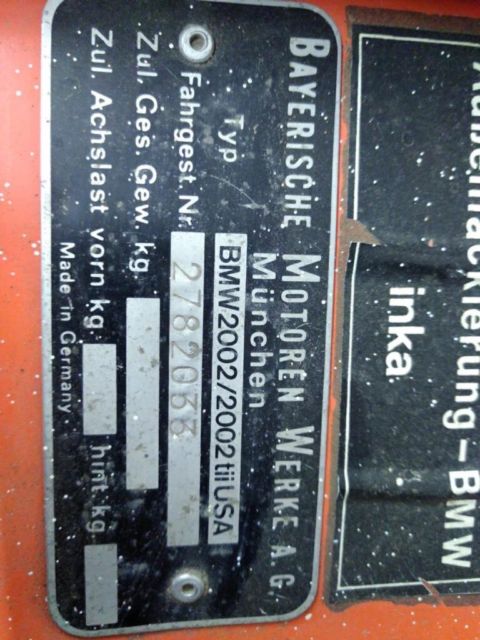 1975 Orange BMW 2002 Coupe