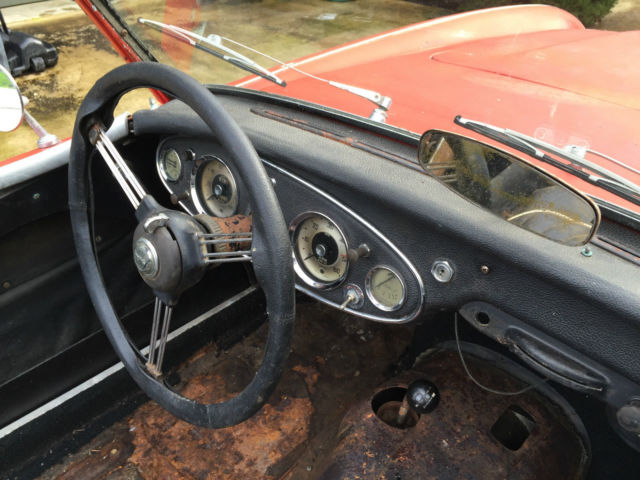 1958 Red Austin Healey 100-6 Convertible