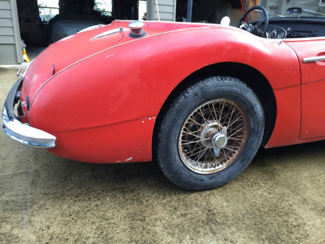 1958 Red Austin Healey 100-6 Convertible