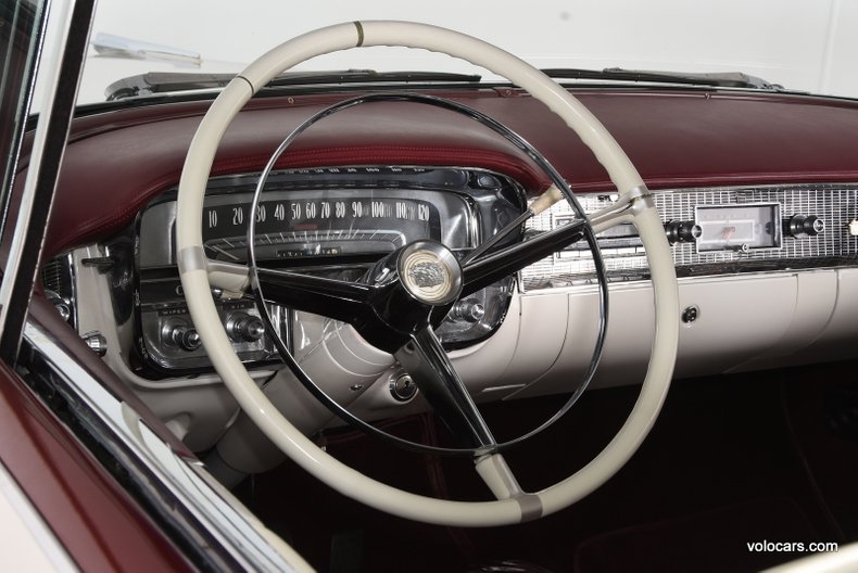 1956 White Cadillac DeVille Coupe