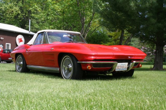 1964 Red Chevrolet Corvette Convertible