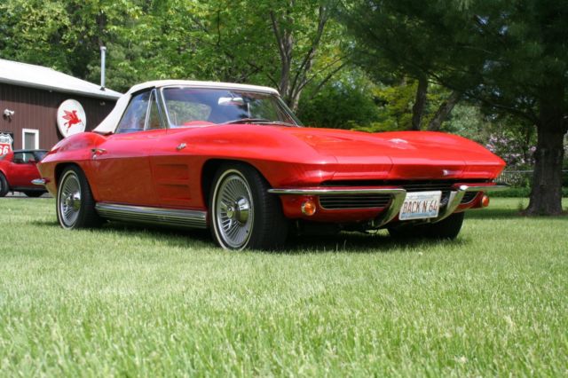 1964 Red Chevrolet Corvette Convertible