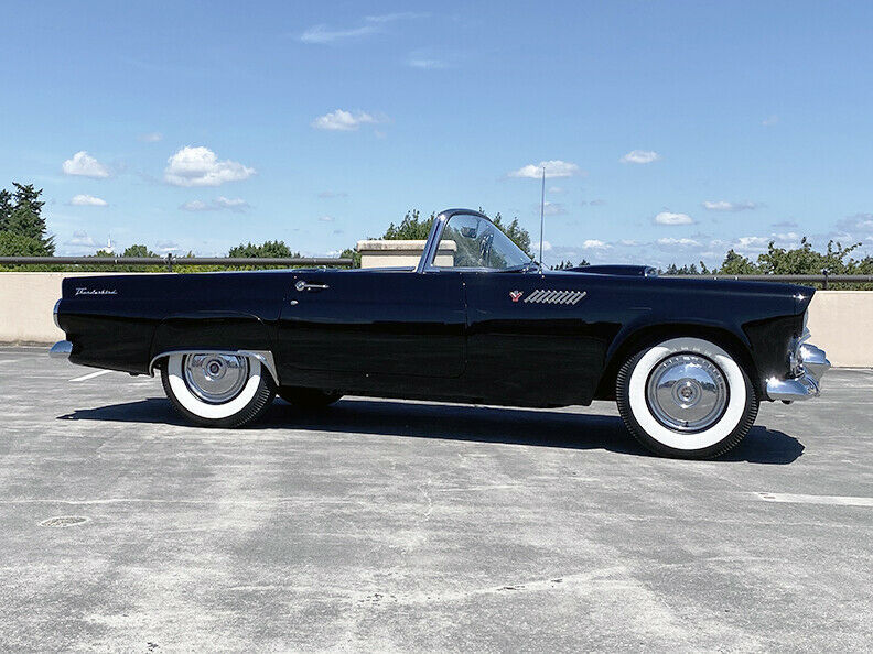 1955 Black Ford Thunderbird Convertible