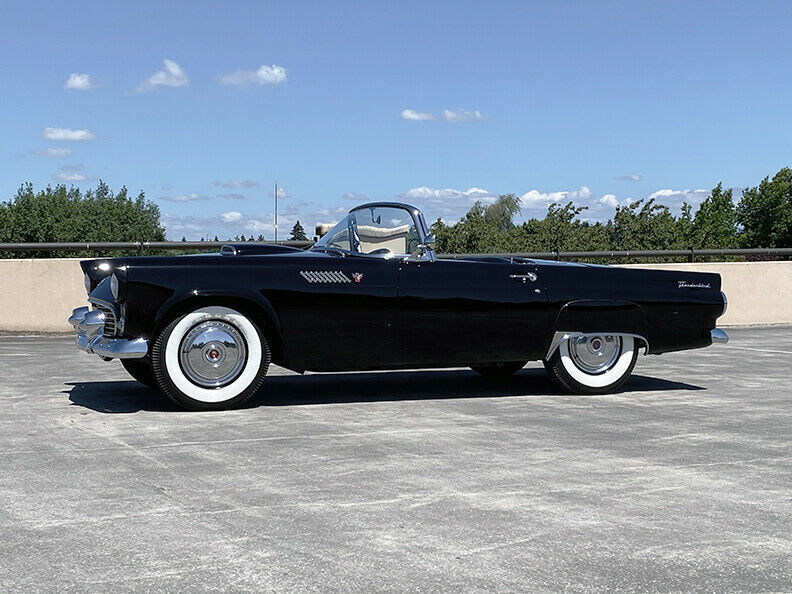 1955 Black Ford Thunderbird Convertible