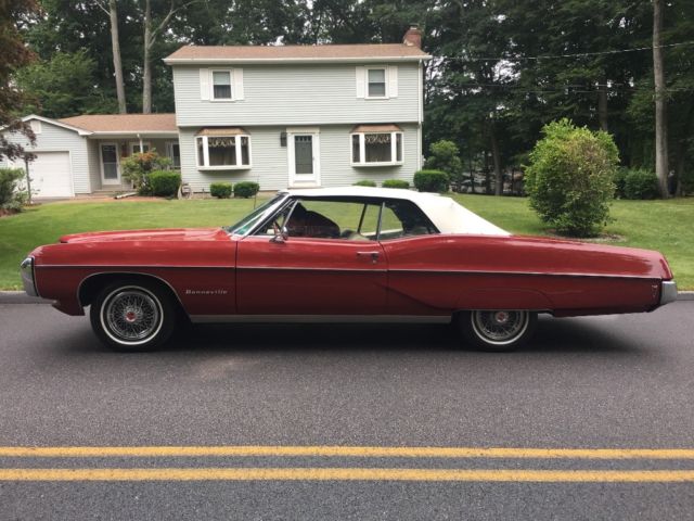 1968 Red Pontiac Bonneville Convertible