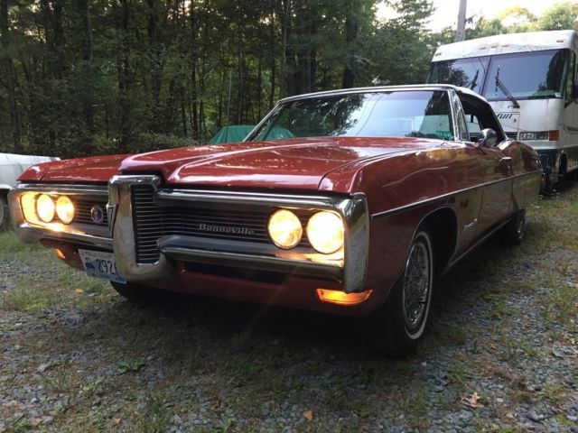 1968 Red Pontiac Bonneville Convertible