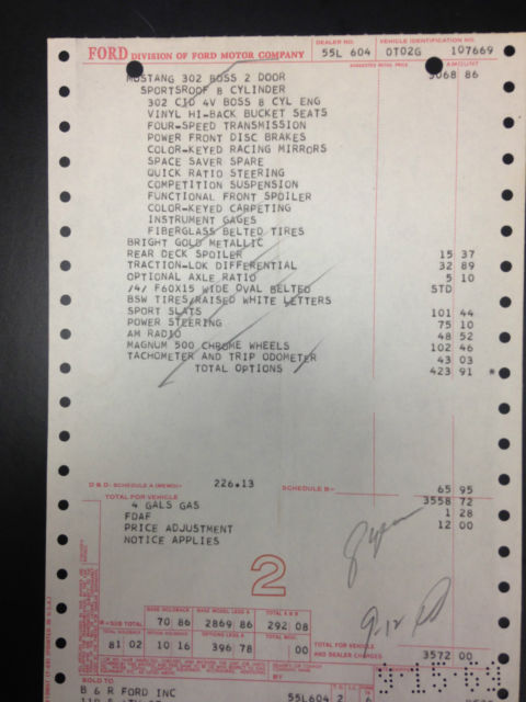 1970 METALLIC GOLD Ford Mustang