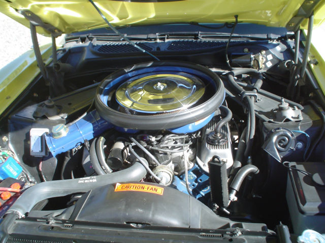 1971 Grabber Yellow Ford Mustang 2 door fast back
