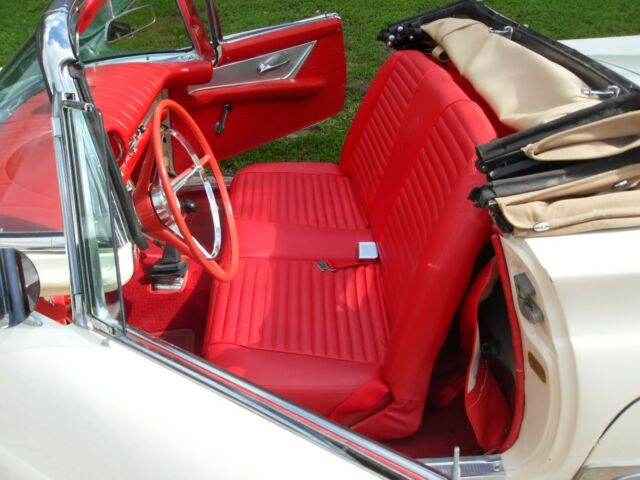 1957 White Ford Thunderbird Convertible