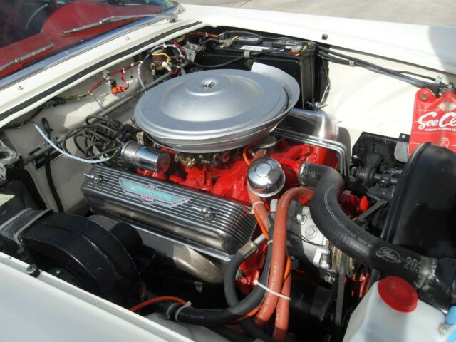 1957 White Ford Thunderbird Convertible