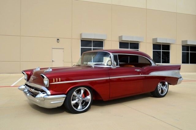 1957 Red Chevrolet Bel Air/150/210 Coupe