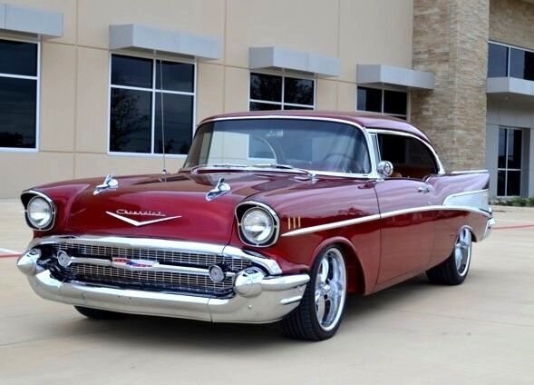 1957 Red Chevrolet Bel Air/150/210 Coupe
