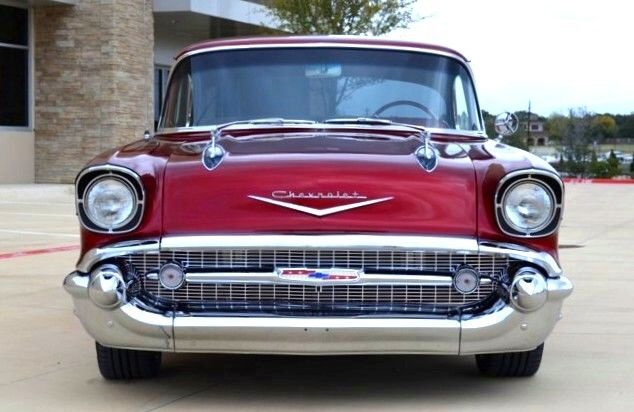 1957 Red Chevrolet Bel Air/150/210 Coupe