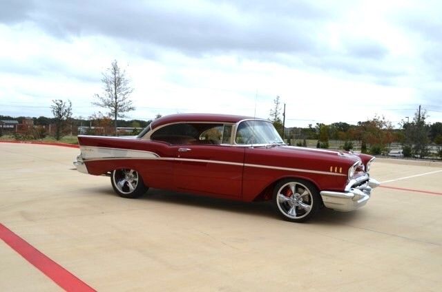1957 Red Chevrolet Bel Air/150/210 Coupe