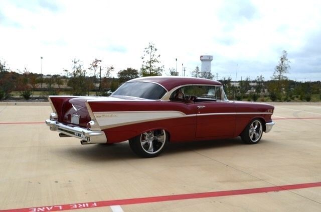 1957 Red Chevrolet Bel Air/150/210 Coupe