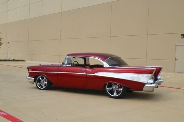 1957 Red Chevrolet Bel Air/150/210 Coupe