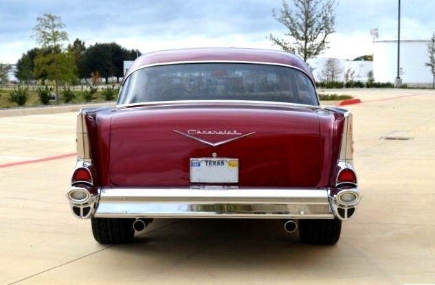 1957 Red Chevrolet Bel Air/150/210 Coupe