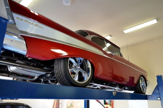 1957 Red Chevrolet Bel Air/150/210 Coupe