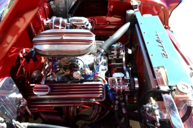 1957 Red Chevrolet Bel Air/150/210 Coupe