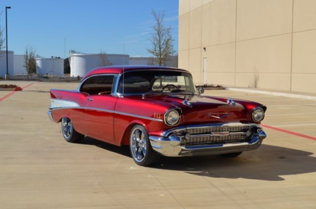 1957 Red Chevrolet Bel Air/150/210 Coupe