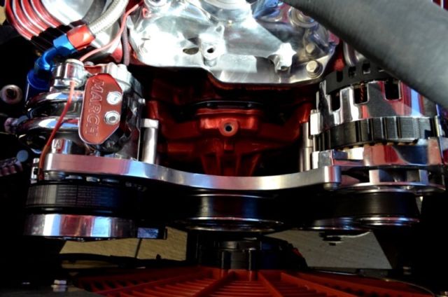 1957 Red Chevrolet Bel Air/150/210 Coupe