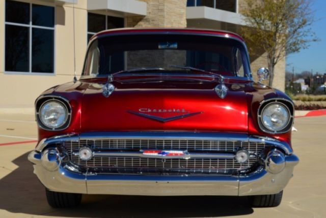 1957 Red Chevrolet Bel Air/150/210 Coupe