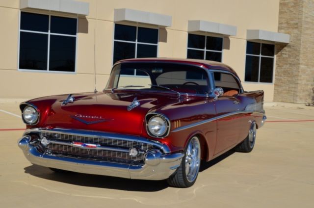 1957 Red Chevrolet Bel Air/150/210 Coupe