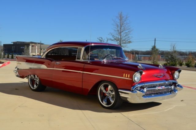 1957 Red Chevrolet Bel Air/150/210 Coupe