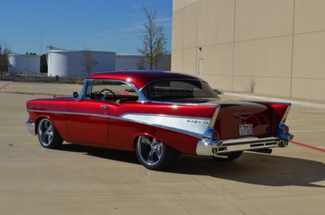 1957 Red Chevrolet Bel Air/150/210 Coupe
