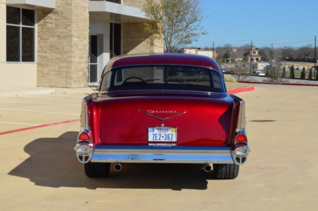 1957 Red Chevrolet Bel Air/150/210 Coupe