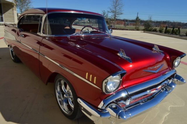 1957 Red Chevrolet Bel Air/150/210 Coupe