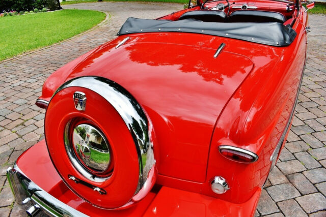 1950 Red Ford Custom Convertible