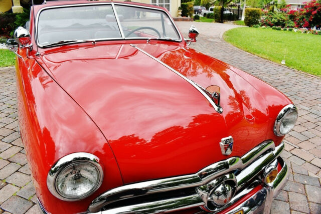 1950 Red Ford Custom Convertible