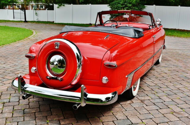 1950 Red Ford Custom Convertible