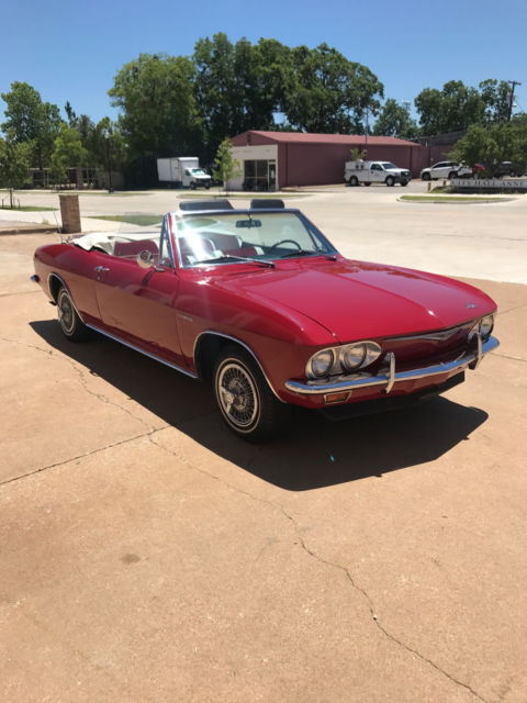 1965 Red Chevrolet Corvair Convertible